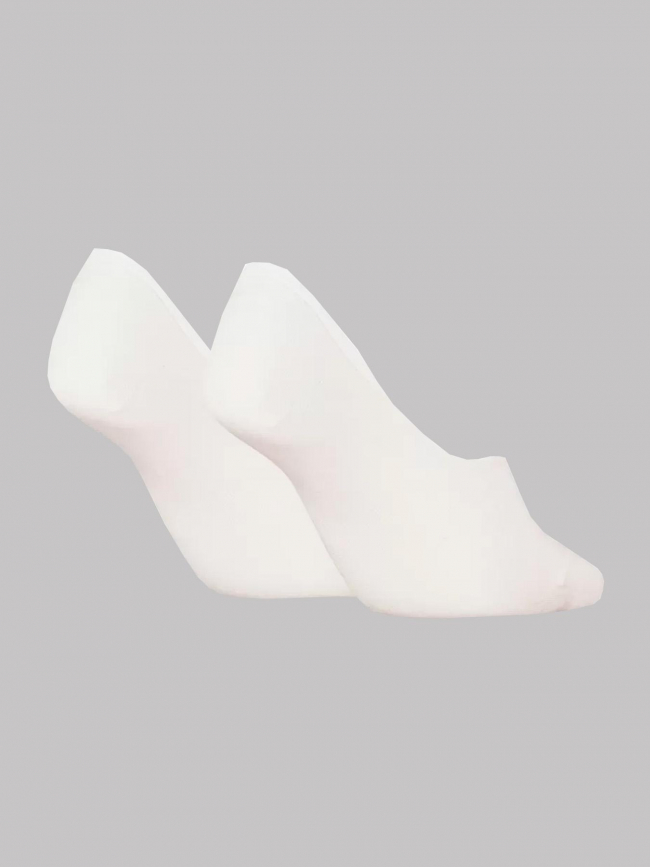 2 paires de chaussettes footie mid cut blanc femme - Calvin Klein