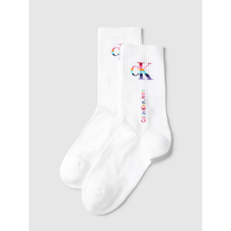 2 paires de chaussettes pride blanc femme - Calvin Klein Jeans