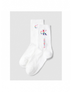 2 paires de chaussettes pride blanc femme - Calvin Klein Jeans