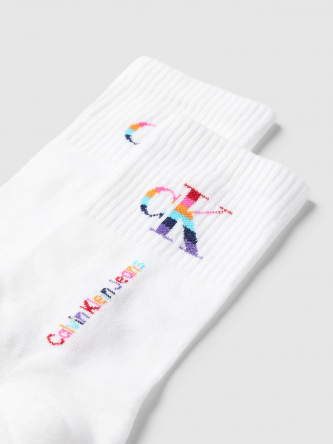 2 paires de chaussettes pride blanc femme - Calvin Klein Jeans