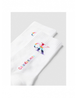 2 paires de chaussettes pride blanc femme - Calvin Klein Jeans