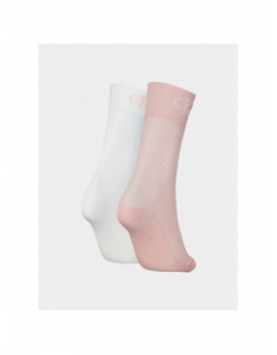 2 paires de chaussettes modern rose blanc femme - Calvin Klein Jeans