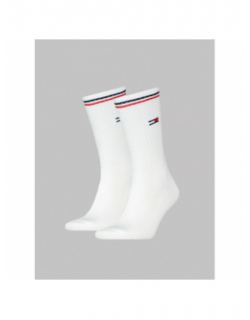 Pack 2 paires de chaussettes uni iconic blanc homme - Tommy Jeans