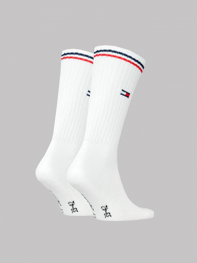 Pack 2 paires de chaussettes uni iconic blanc homme - Tommy Jeans