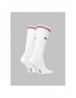 Pack 2 paires de chaussettes uni iconic blanc homme - Tommy Jeans