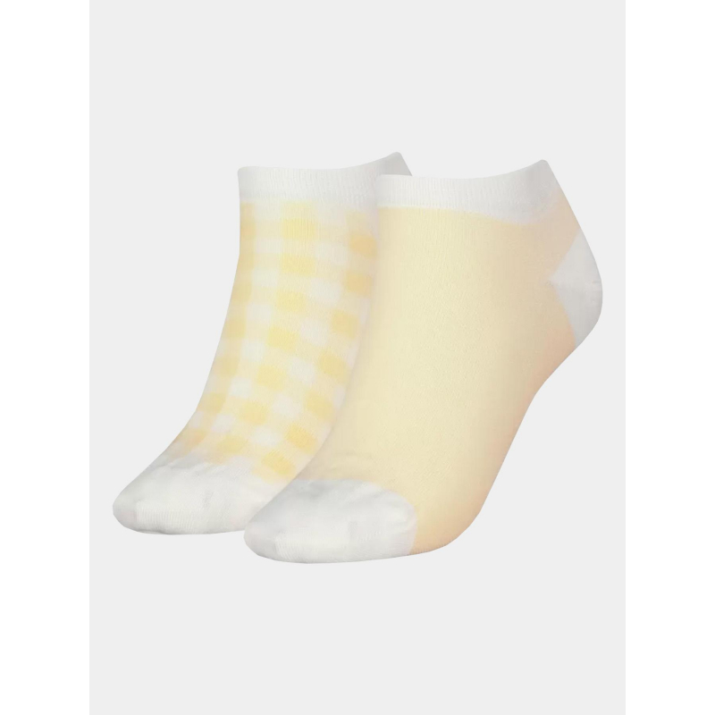 Pack 2 paires de chaussette sneaker jaune femme - Tommy Hilfiger