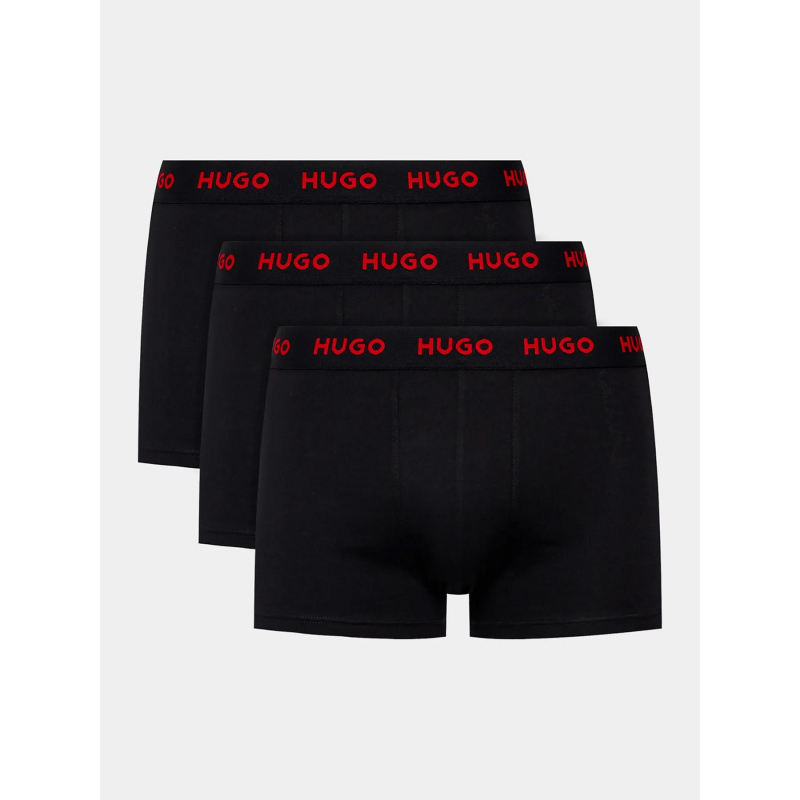 Pack 3 boxers stretch noir homme - Hugo