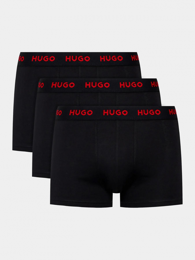 Pack 3 boxers stretch noir homme - Hugo