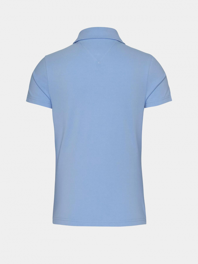 Polo slim essential logo bleu femme - Tommy Jeans