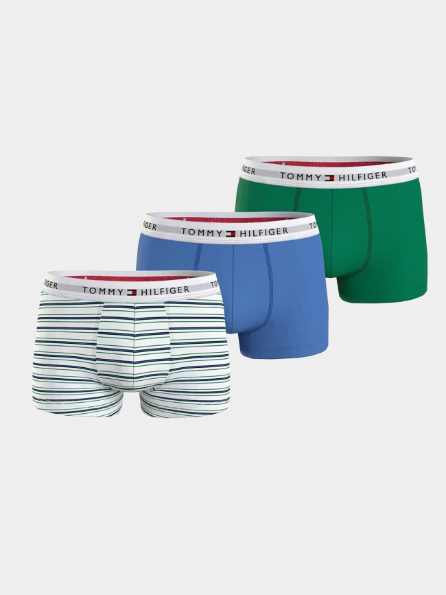 Pack 3 boxers signature blanc bleu vert homme - Tommy Hilfiger