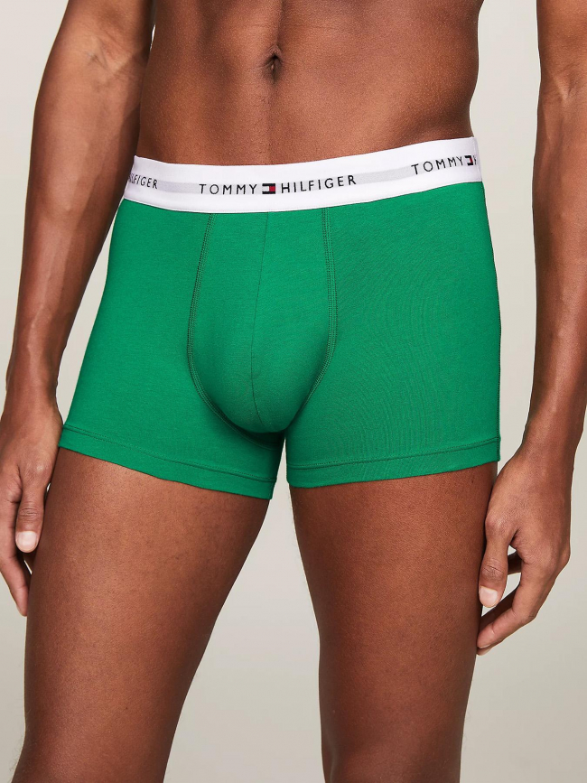 Pack 3 boxers signature blanc bleu vert homme - Tommy Hilfiger