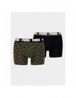 Pack 2 boxers everyday aop print kaki noir homme - Puma