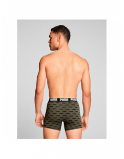 Pack 2 boxers everyday aop print kaki noir homme - Puma