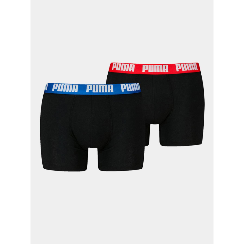 Pack 2 boxers everyday basic noir bleu rouge homme - Puma