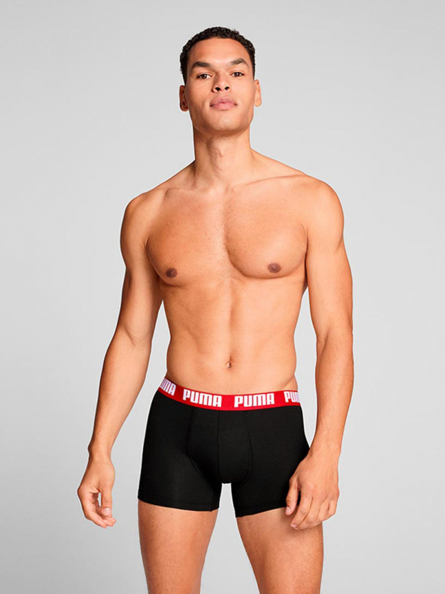 Pack 2 boxers everyday basic noir bleu rouge homme - Puma