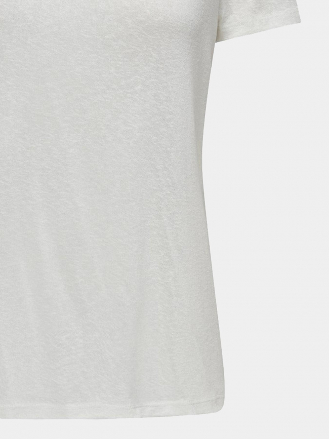 T-shirt uni belle love blanc femme - Only