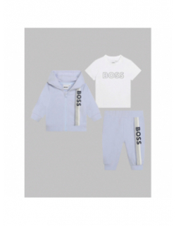 Coffret ensemble t-shirt jogging sweat bleu ciel bébé - Boss