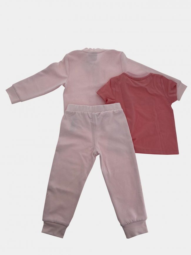 Coffret ensemble t-shirt jogging sweat 2-3 ans rose fille - Boss