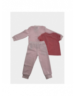 Coffret ensemble t-shirt jogging sweat 2-3 ans rose fille - Boss