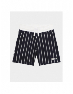 Short rayé cargot bleu marine bébé - Boss