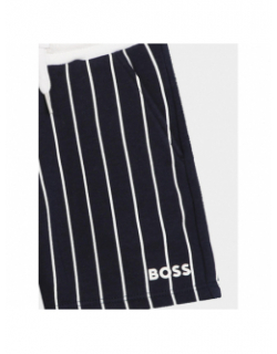 Short rayé cargot bleu marine bébé - Boss