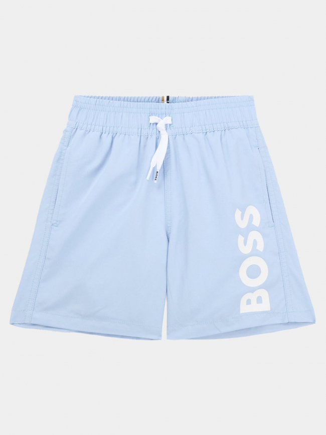 Short de bain surfer oxford bleu garçon - Boss