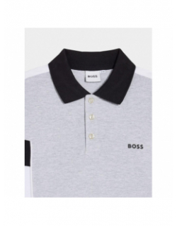 Ensemble polo short 14-16 ans gris noir garçon - Boss