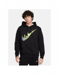 Sweat à capuche nsw si double logo fluo noir homme - Nike