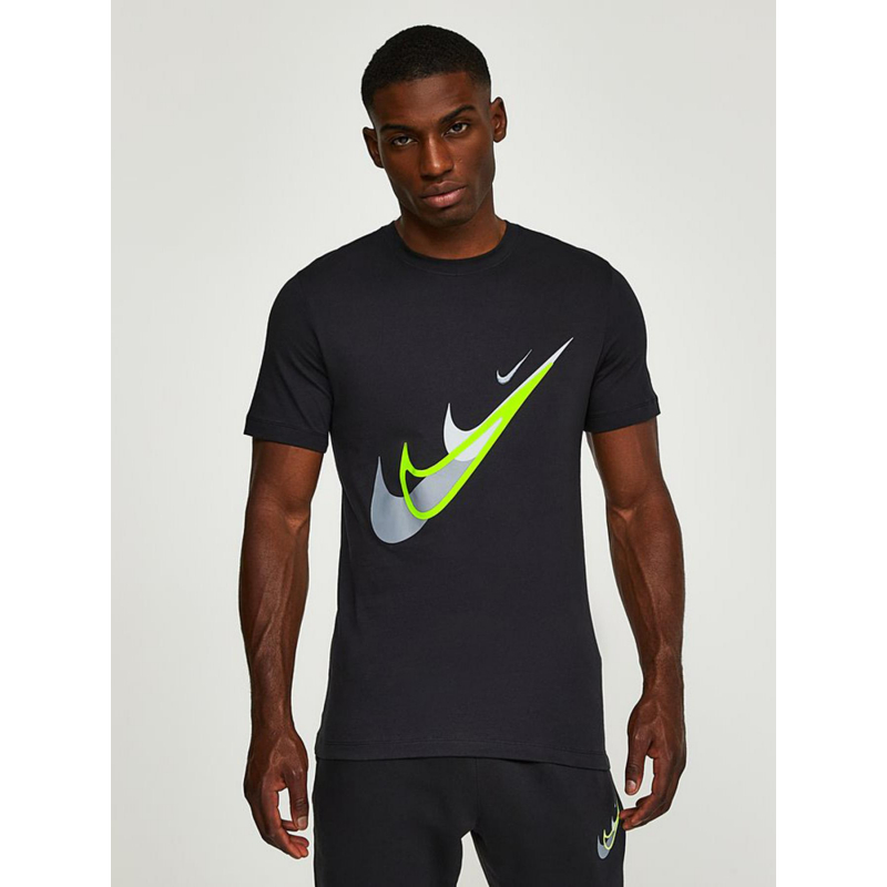 T-shirt nsw si double logo fluo noir homme - Nike