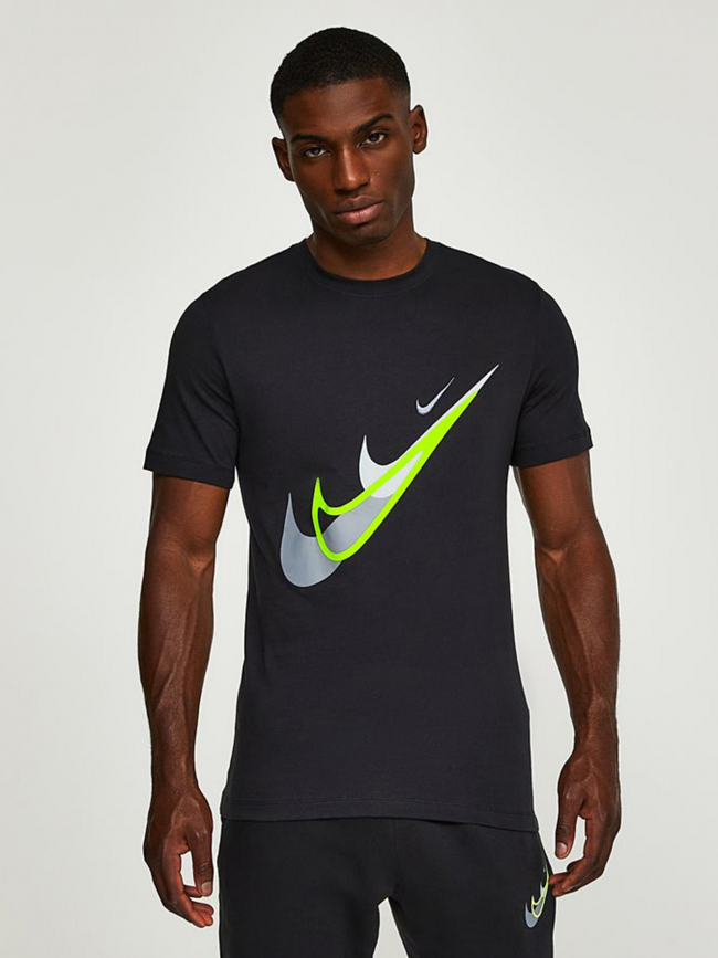 T-shirt nsw si double logo fluo noir homme - Nike