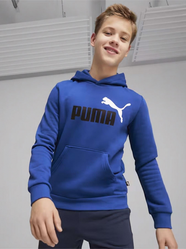 Sweat à capuche essential +2 fleece bleu garçon - Puma