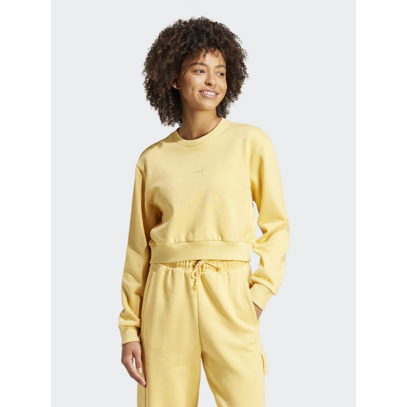 Sweat all szn c jaune femme - Adidas