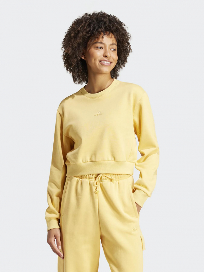 Sweat all szn c jaune femme - Adidas