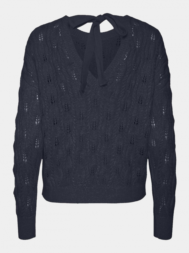 Pull verena avec noeud bleu marine femme - Vero Moda