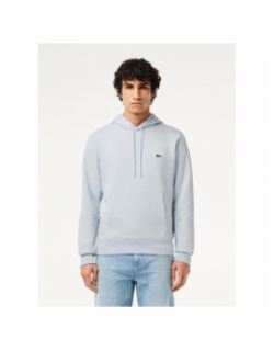 Sweat à capuche core solid bleu ciel homme - Lacoste