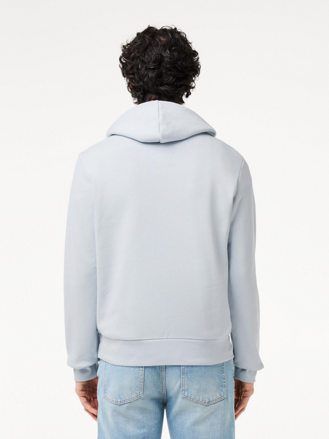 Sweat à capuche core solid bleu ciel homme - Lacoste