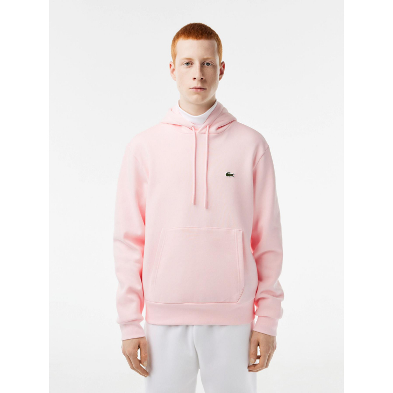 Sweat à capuche core solid rose femme - Lacoste