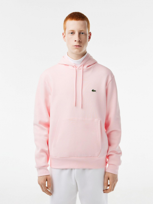 Sweat à capuche core solid rose femme - Lacoste