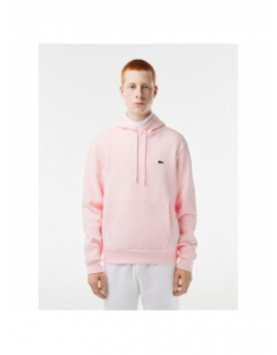 Sweat à capuche core solid rose femme - Lacoste