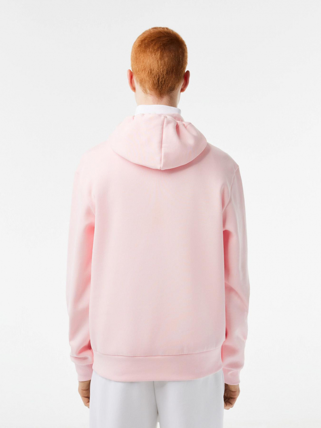 Sweat à capuche core solid rose femme - Lacoste