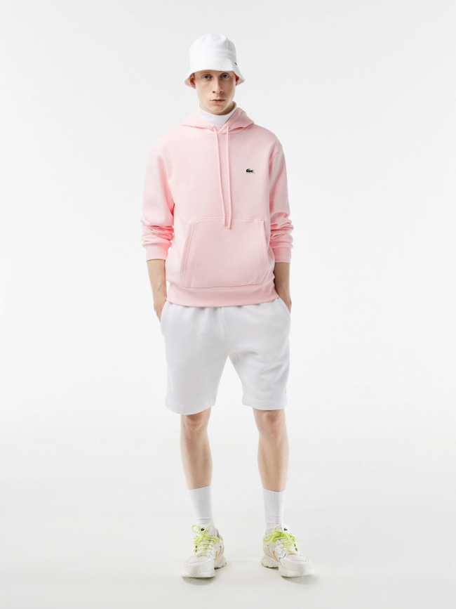 Sweat à capuche core solid rose femme - Lacoste