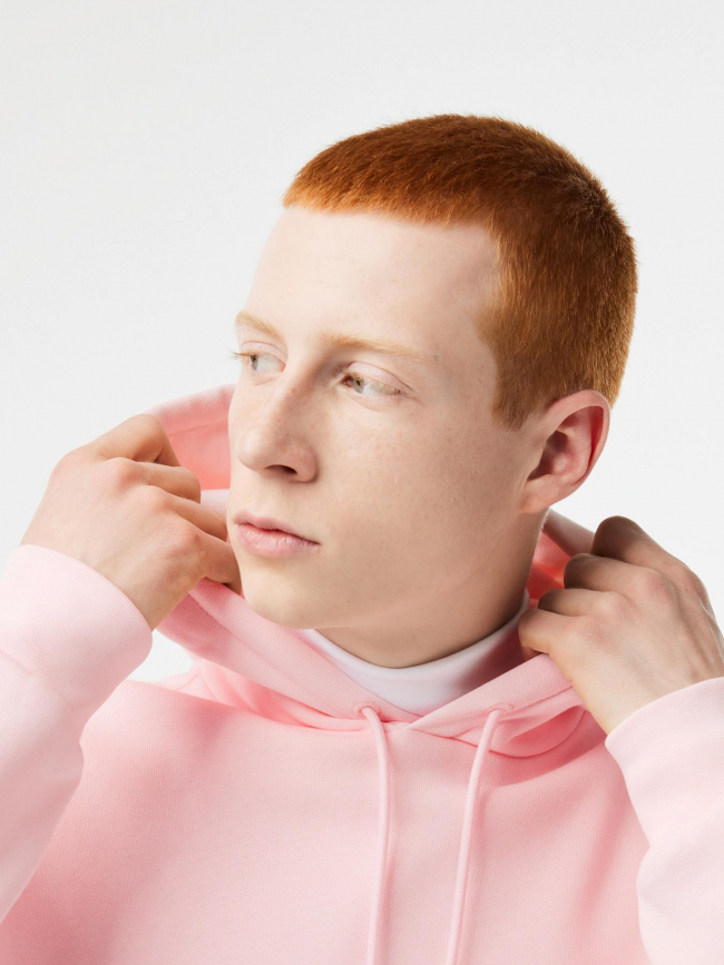 Sweat à capuche core solid rose femme - Lacoste