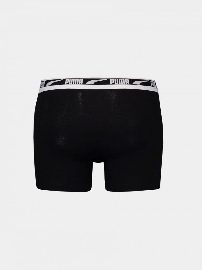 Pack 2 boxers everyday multi logo noir blanc homme - Puma