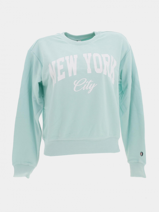 Sweat crewneck new york city vert d'eau femme - Champion