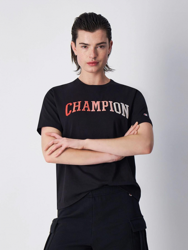 T-shirt crewneck dégradé noir femme - Champion