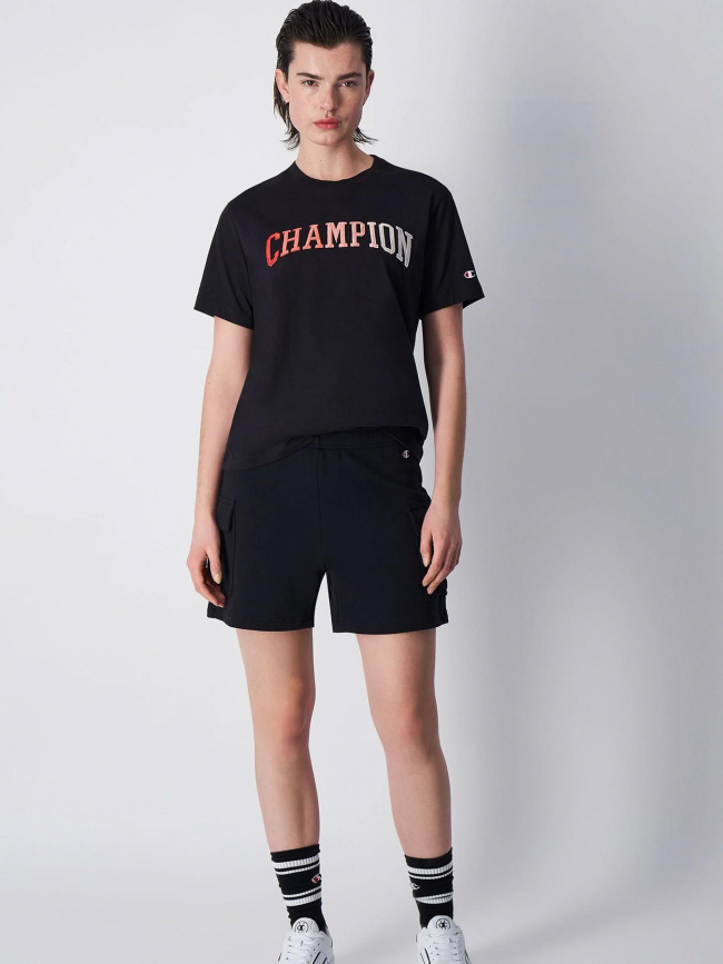 T-shirt crewneck dégradé noir femme - Champion