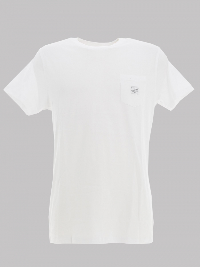 T-shirt manches courtes basito blanc homme - Deeluxe