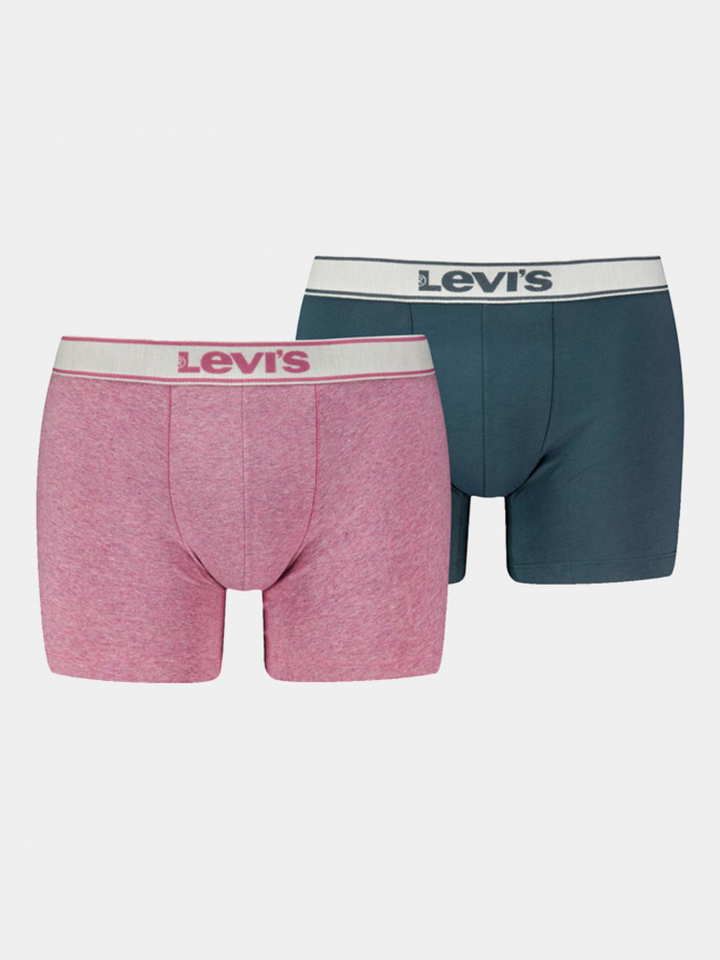 Pack de 2 boxers vintages heather rose et gris homme - Levis