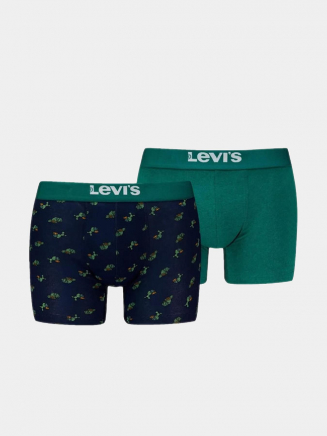 Pack 2 boxers imprimé cactus vert bleu homme - Levi's