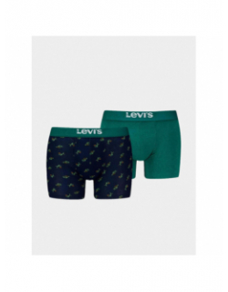 Pack 2 boxers imprimé cactus vert bleu homme - Levi's